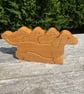 Set of 5 Beech Wood Interlocking Dogs Freestanding Sculpture 