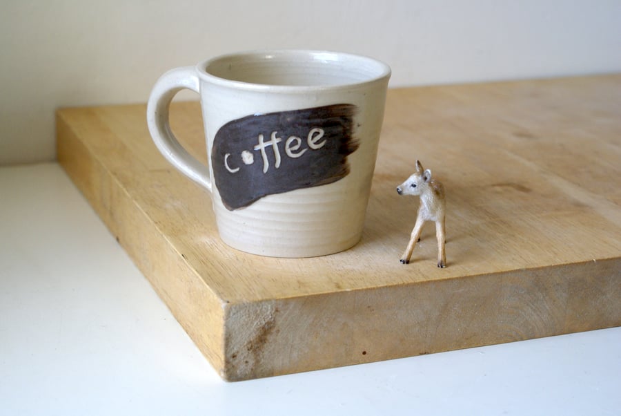 SALE - One tea mug in simply clay