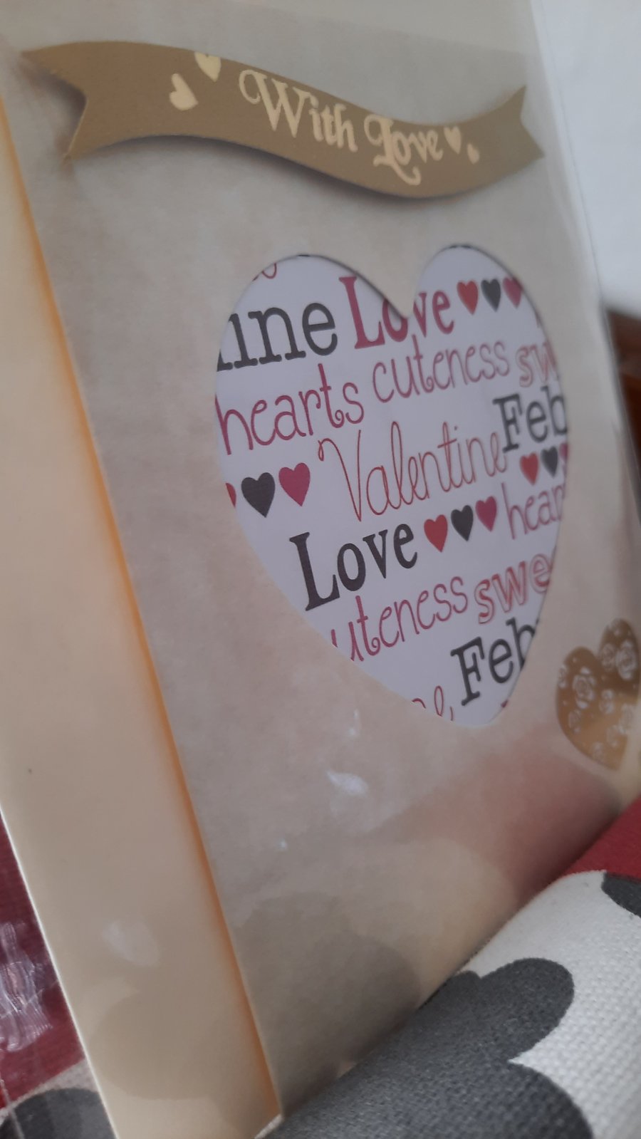 "With Love"  Valentines Day Card