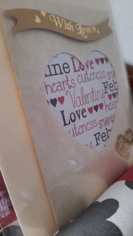 "With Love"  Valentines Day Card