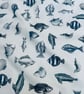 Fish Sealife Tablecloth. 150 x 135cm  Rectangle and 135 x 135 cm Square Cotton 