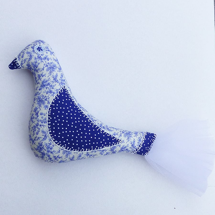 Bird cushion - blue Orson