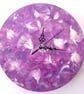 "Lavender Whispers" Unique Hand-painted Handcrafted Clock Abstract Wall Art 