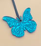 Blue mirrored acrylic butterfly decoration - Image 1