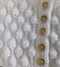 Hand Knitted Baby Cardigan, White Bobble Pattern, Gender-Neutral, 0-6 Months - Image 4