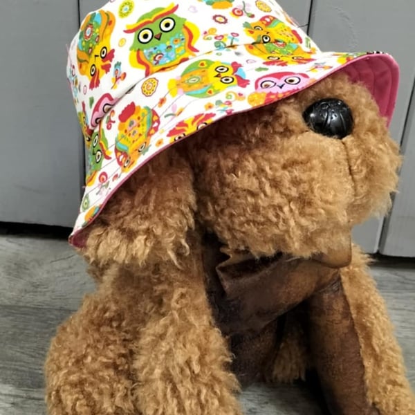 Colourful owl bucket hat , 12- 24 months
