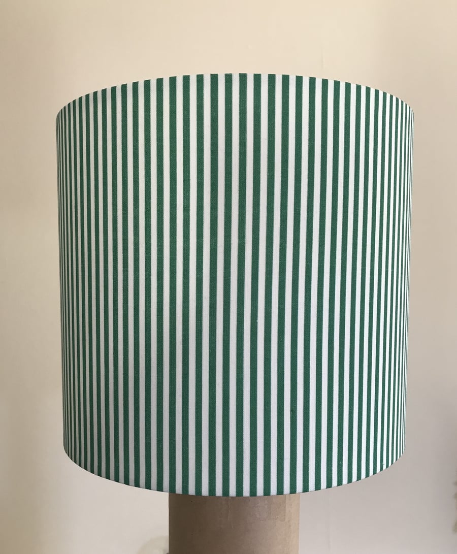 Handmade Candy Stripe Fabric Lampshades Drum Shape Red Green Yellow Blue