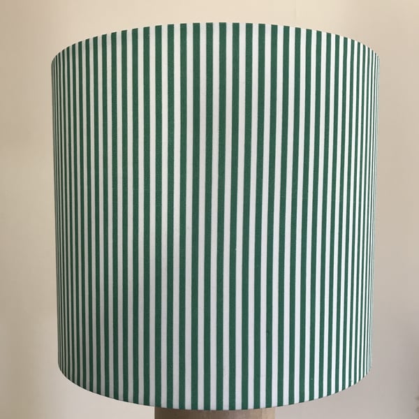 Handmade Candy Stripe Fabric Lampshades Drum Shape Red Green Yellow Blue