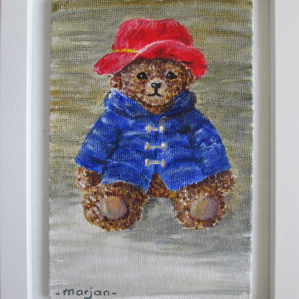 Happy Bear.  FREE UK POST. Original painting