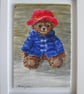 Happy Bear. Child room decoration. Framed Original painting - Image 1