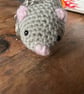 Monty Mouse – Grey Crocheted Keyring - Image 3
