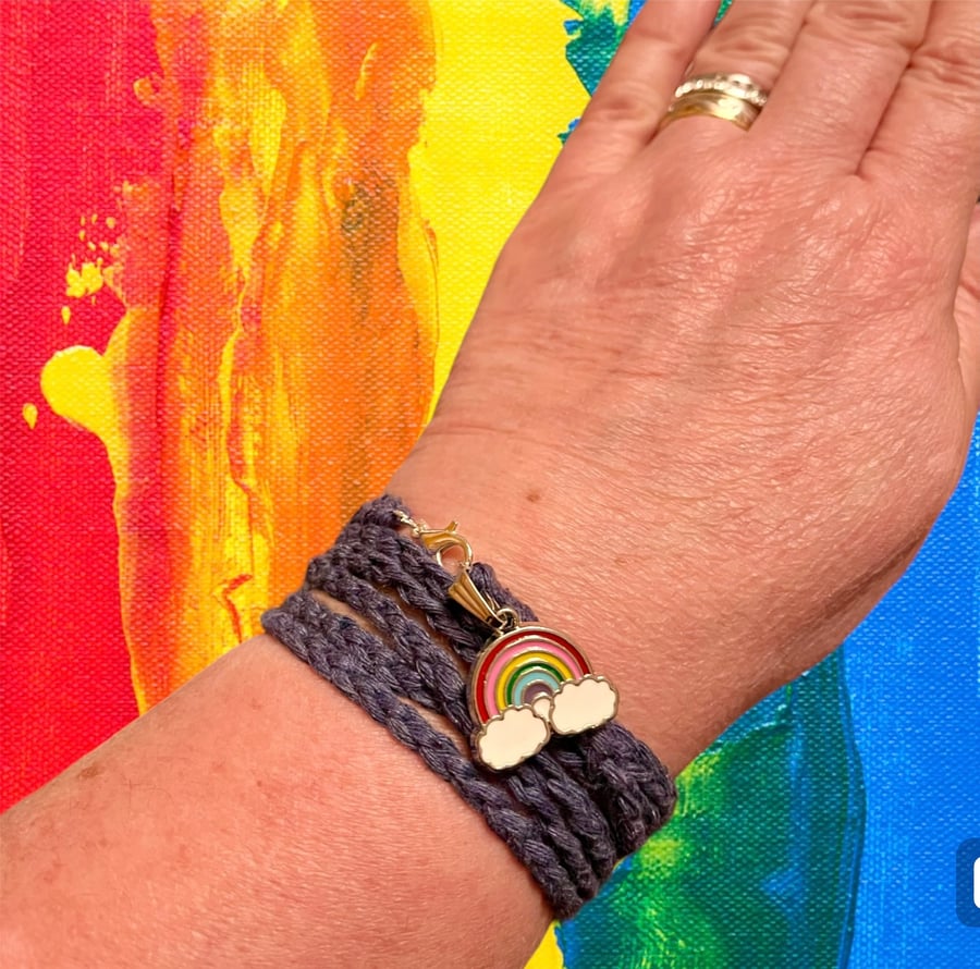 Rainbow Bracelet, Wrap Bracelet, Pride Bracelet, Rainbow, Pride, Festival, Boho