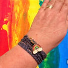 Rainbow Bracelet, Wrap Bracelet, Pride Bracelet, Rainbow, Pride, Festival, Boho