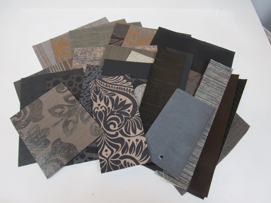 Mixed Black, Greys, Metallics Wallpaper Craft Pack