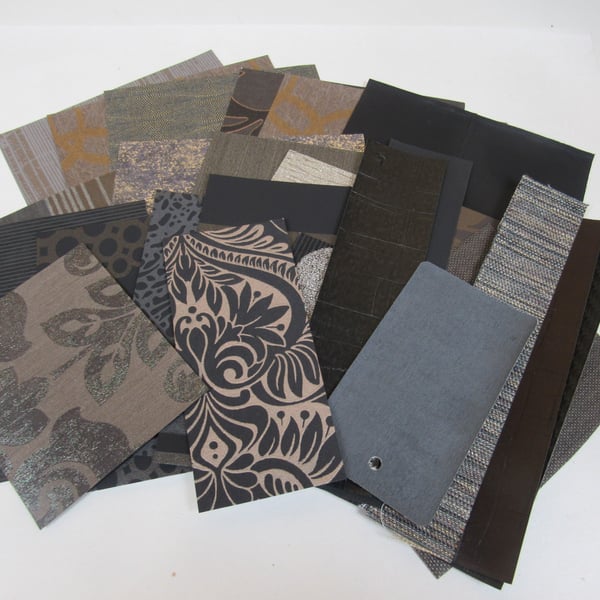 Mixed Black, Greys, Metallics Wallpaper Craft Pack