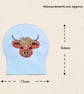 Highland Cow Tealight Covers - Embroidered Felt Candle Decor - Image 4