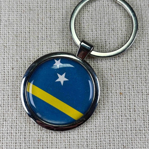 Curacao Flag Keyring