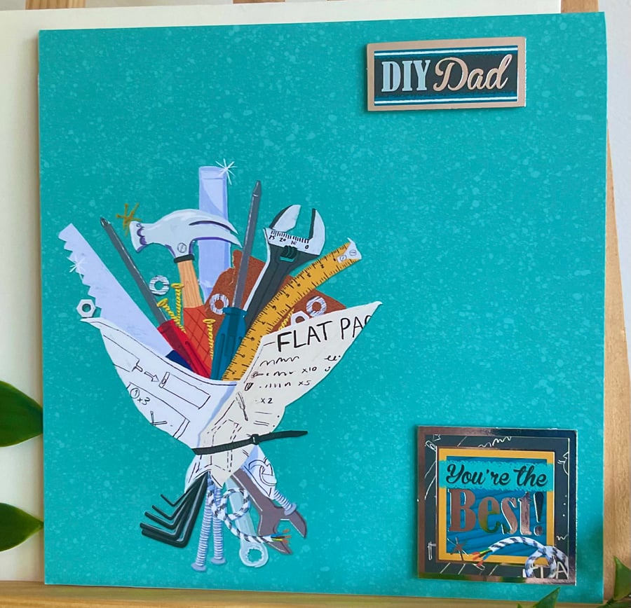 Card for Dads birthday or Fathers Day. Card for a DIYer.