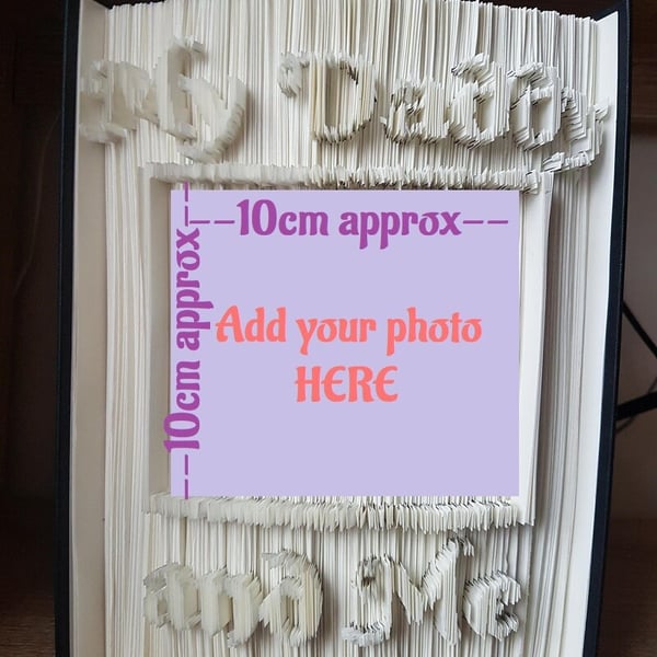 My Daddy and Me Photo Frame CUT & FOLD Book Folding Pattern - EMAILED PDF