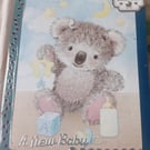 Teddy Bear new Baby greetings card 