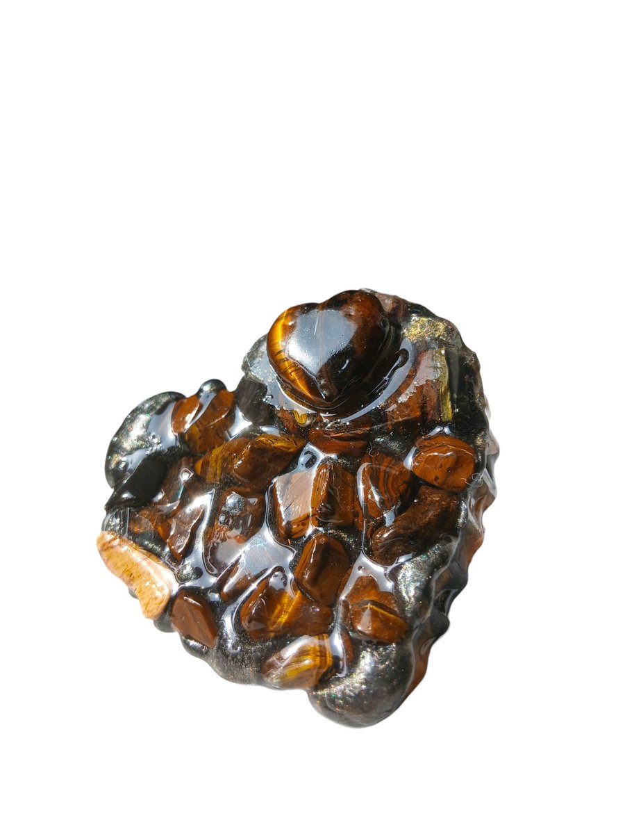 Golden Guardian Heart Tiger's Eye