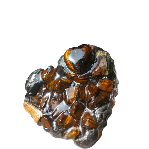 Golden Guardian Heart Tiger's Eye