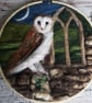 Owl in moonlit landscape needlefelted picture  - Image 2