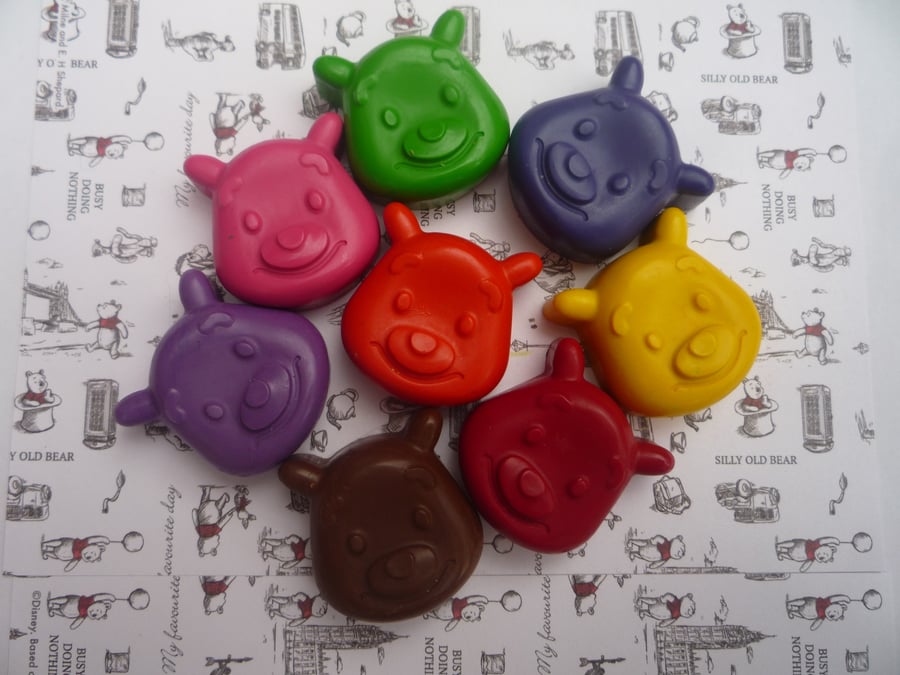 winnie the pooh inspired novelty wax crayons x Folksy