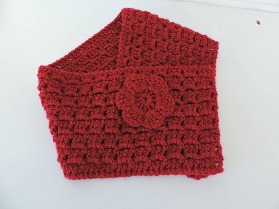  Cowl, Scarf, Neck Warmer Adults Red
