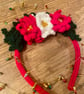 Poinsettia Headband, Christmas Flower Headband, Christmas Hairband, Headband - Image 2