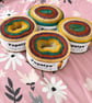 Papatya Angora Cake Yarn 800g – Mustard Teal Rust Burgundy Autumn Gradient - Image 1