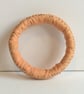 Bangle, bracelet, fabric covered, slip on, peach with gold embossed pattern - Image 3