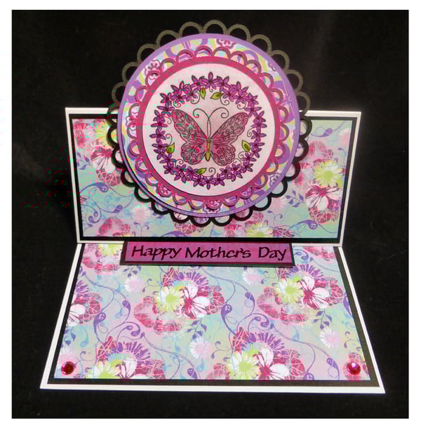 Vintage Lace Butterfly Mother's Day Card (MD367)