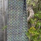 Green-purple honeycomb scarf