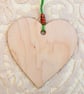 Christmas Decoration Ornament: Decoupaged Wooden Heart 15cm (6") Santa - Image 4