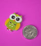 Wooden Owl Buttons Random Button Cute Bird 23x18mm (O2) - Image 2