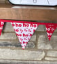 White and Red Ho Ho Christmas Bunting - Image 3