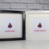 SUPERMAN - FATHERS DAY SPECIAL - FRAMED LEGO MINIFIGURE - DAD DADDY