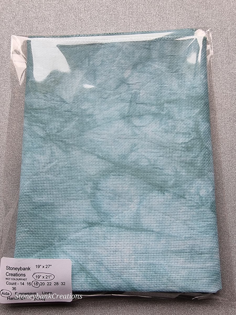 Zweigart Hand Dyed Cross Stitch Fabric Teal