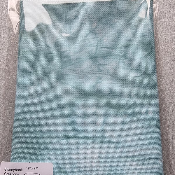 Zweigart Hand Dyed Cross Stitch Fabric Teal