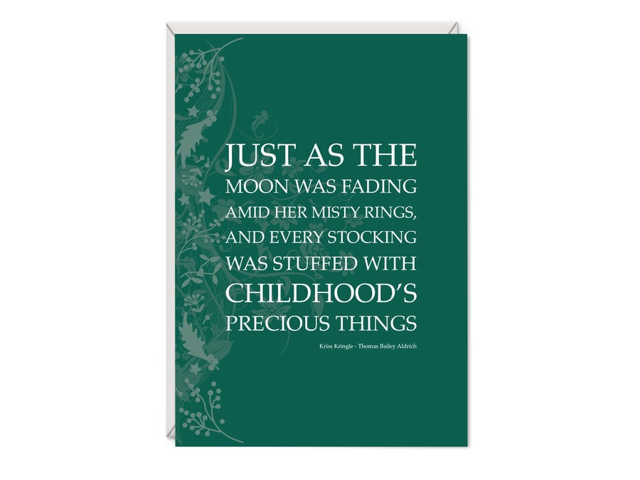 Kriss Kringle Greetings Card – Thomas Bailey Aldrich