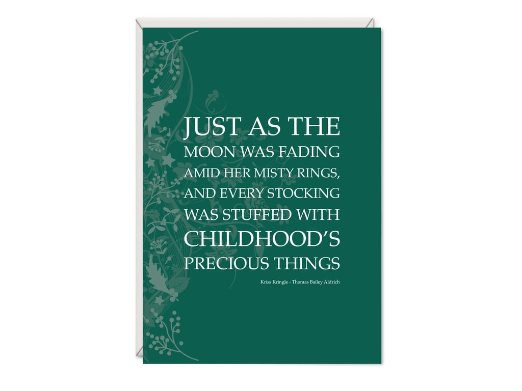 Kriss Kringle Greetings Card – Thomas Bailey Aldrich