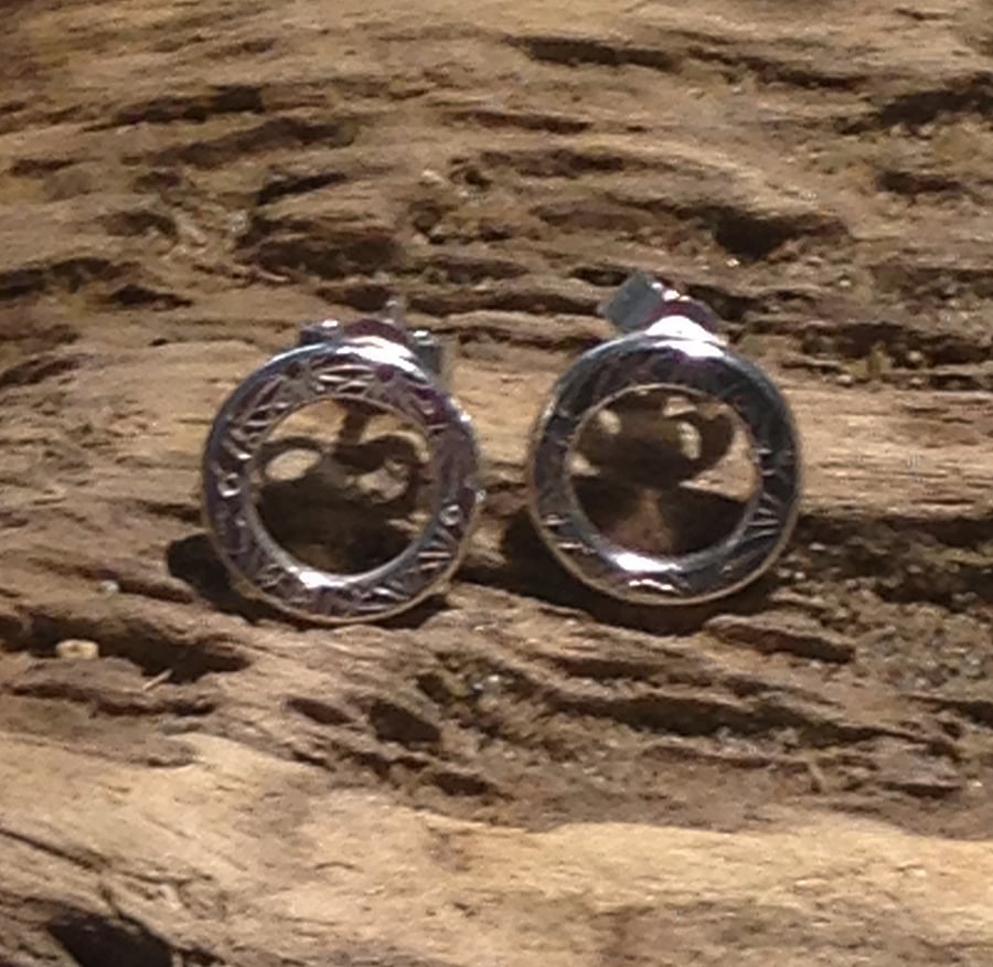 Sterling Silver Circular Earrings - UK Free Post