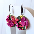 Tropical watermelon earrings 