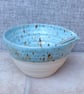 Salad dressing sauce mixing pouring drizzle bowl hand thrown stoneware pottery - Image 4
