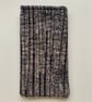 Black Grey And Silver Bark Effect Fabric Quilted Glasses Case - Image 2