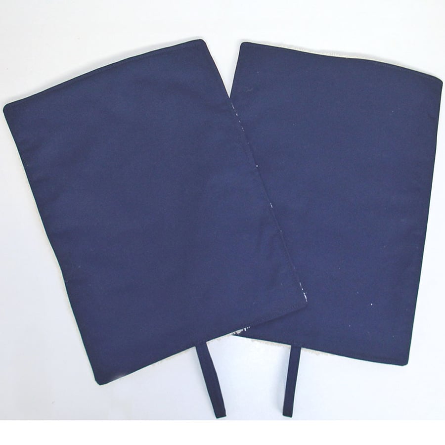 Pair of Navy Blue Rayburn 200 300 400 Hob Lid Mat Covers 2 x Cover Plain
