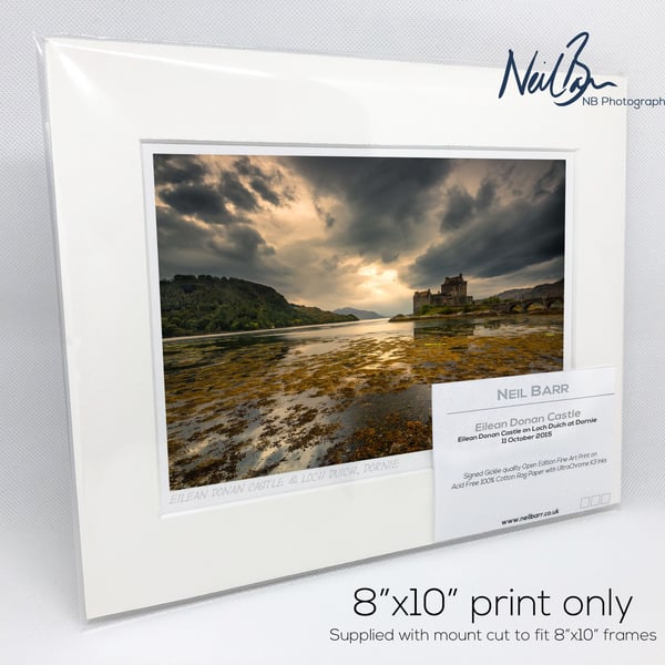 Eilean Donan Castle, Dornie, Scotland - A5 (10" x 8") Unframed Print