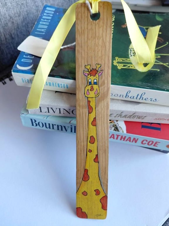 Happy Giraffe Wooden Bookmark