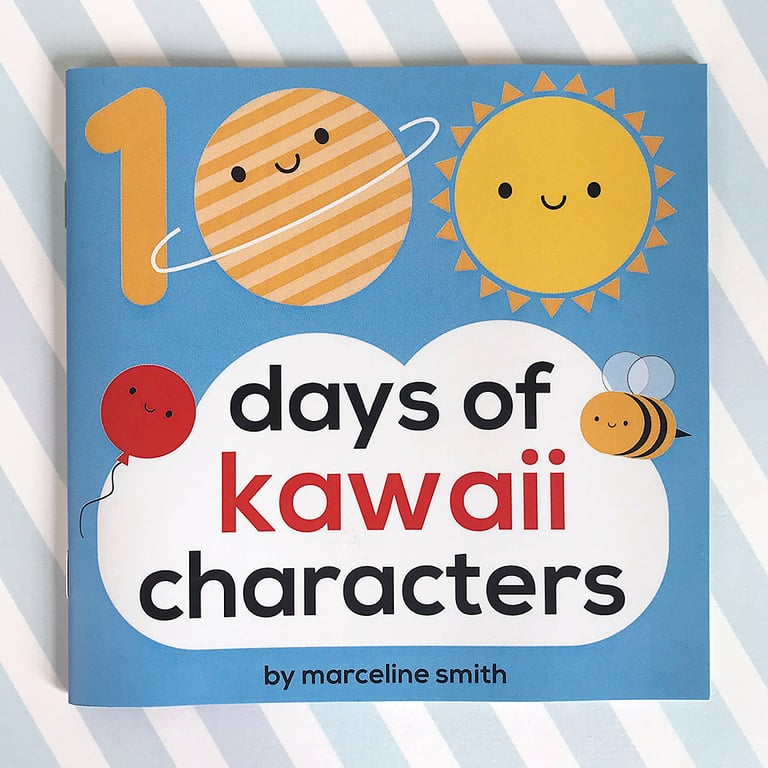 100 Days of Kawaii Characters illustrated zine